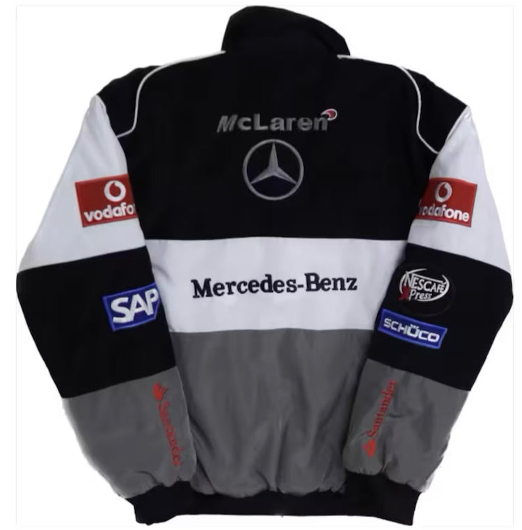 Mercedes Black/White/Grey Racing Jacket