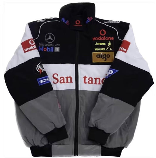 Mercedes Black/White/Grey Racing Jacket